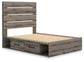 Cama con almacenamiento y paneles Graystorm