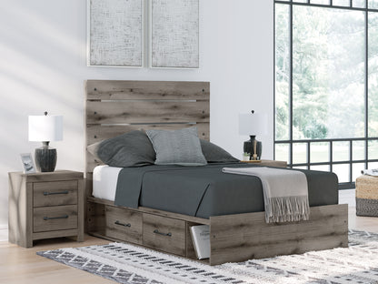 Cama con almacenamiento y paneles Graystorm