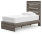 Cama con almacenamiento y paneles Graystorm