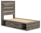 Cama con almacenamiento y paneles Graystorm