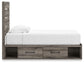Cama con almacenamiento y paneles Graystorm