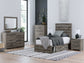 Cama con almacenamiento y paneles Graystorm