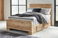 Hyanna  Panel Bed With Storage With Mirrored Dresser And Nightstand