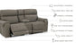 Loveseat seccional reclinable eléctrico de 3 piezas Starbot con consola