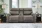 Loveseat seccional reclinable eléctrico de 3 piezas Starbot con consola