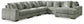 Seccional Lindyn de 6 piezas con chaise longue