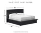 Londer California  Panel Bed With Mirrored Dresser And Chest