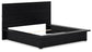 Londer  Panel Bed With Mirrored Dresser And Nightstand