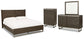 Arkenton California  Panel Bed With Mirrored Dresser And Chest