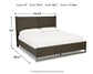 Arkenton California  Panel Bed With Mirrored Dresser