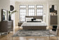Arkenton  Panel Bed With Mirrored Dresser, Chest And Nightstand