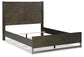 Arkenton  Panel Bed With Mirrored Dresser