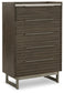 Arkenton California  Panel Bed With Mirrored Dresser, Chest And 2 Nightstands