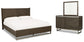Arkenton  Panel Bed With Mirrored Dresser