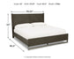 Arkenton  Panel Bed With Mirrored Dresser