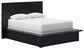 Londer  Panel Bed With Mirrored Dresser And Nightstand