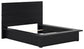 Londer  Panel Bed With Mirrored Dresser And Nightstand