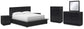 Londer California  Panel Bed With Mirrored Dresser, Chest And 2 Nightstands