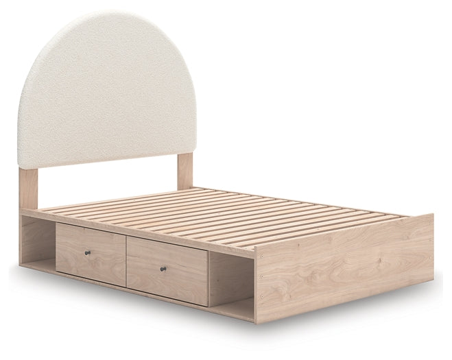 Arloster  Upholstered Panel Bed With Storage