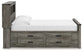 Frandern  Bookcase Panel Bed With Storage
