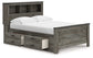 Frandern  Bookcase Panel Bed With Storage