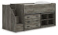 Frandern  Loft  Bed With Bookcase And Drawer Storage