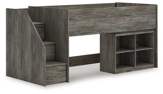Frandern  Loft  Bed With Bookcase Storage