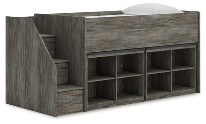 Frandern  Loft Bed With Bookcase Storage