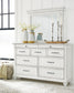 Kanwyn  Panel Bed With Storage With Mirrored Dresser