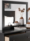 Panel Bed With Mirrored Dresser And Nightstand