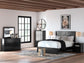 Panel Bed With Mirrored Dresser
