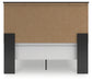 Panel Bed With Mirrored Dresser
