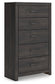 Hollivern  Panel Bed With Mirrored Dresser, Chest And Nightstand