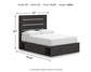 Hollivern  Panel Bed With Storage With Mirrored Dresser And Chest