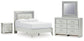 Zyniden  Upholstered Panel Bed With Mirrored Dresser And Nightstand