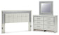 Zyniden  Upholstered Panel Headboard With Mirrored Dresser