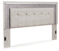 Zyniden  Upholstered Panel Headboard With Mirrored Dresser
