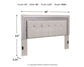 Zyniden  Upholstered Panel Headboard With Mirrored Dresser