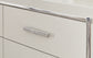 Zyniden  Upholstered Panel Headboard With Mirrored Dresser And Nightstand