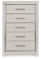 Zyniden  Upholstered Panel Bed With Mirrored Dresser, Chest And Nightstand