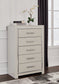 Zyniden  Upholstered Panel Bed With Mirrored Dresser, Chest And Nightstand