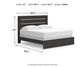 Hollivern  Panel Bed With Mirrored Dresser
