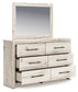 Panel Bed With Mirrored Dresser And Chest