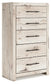Panel Bed With Mirrored Dresser And Chest
