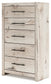 Panel Bed With Mirrored Dresser And Chest