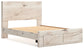 Panel Storage Bed With Mirrored Dresser, Chest And Nightstand
