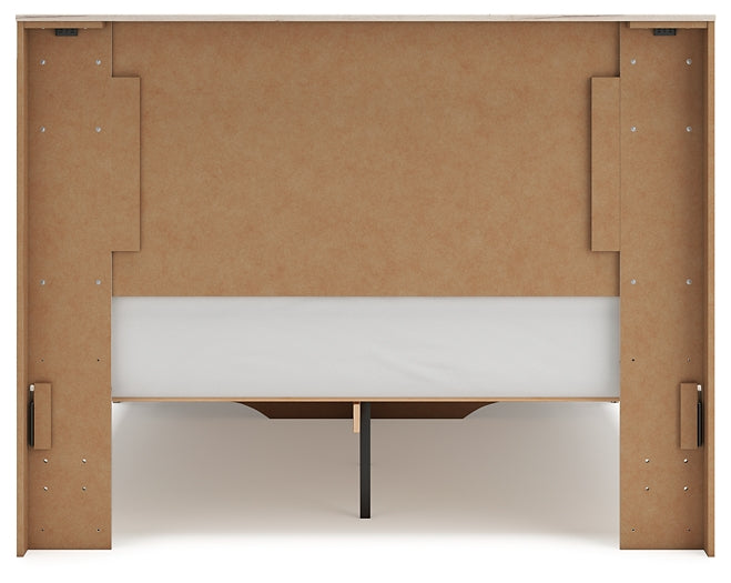 Panel Storage Bed With Mirrored Dresser, Chest And Nightstand