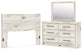 Panel Headboard With Mirrored Dresser