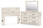 Panel Headboard With Mirrored Dresser