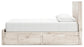 Panel Storage Bed With Mirrored Dresser And Chest